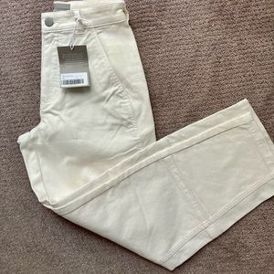 White (bone) Everlane barrel pants! NWT. Size 0